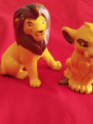 Disney Lion King figures used, hand-painted