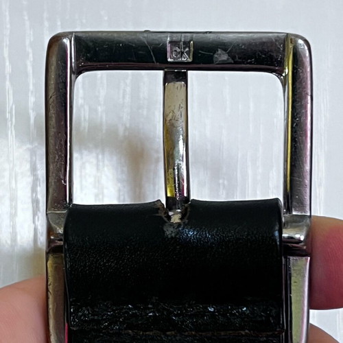 Calvin Klein Jeans leather belt used, black, size 105