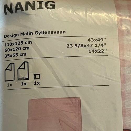 Ikea crib duvet cover set new 110x125 pink