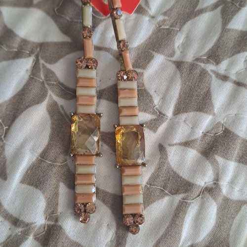Earrings new, colorful, orange