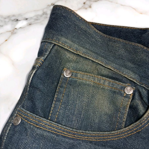 Bull-It Moto Jeans like new, size 34R, blue-green
