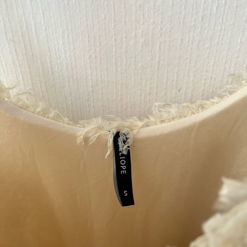 Caliope dress with feathers like new, beige, size M