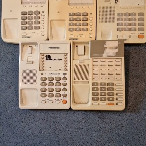 Panasonic corded home phones used, various models without screen