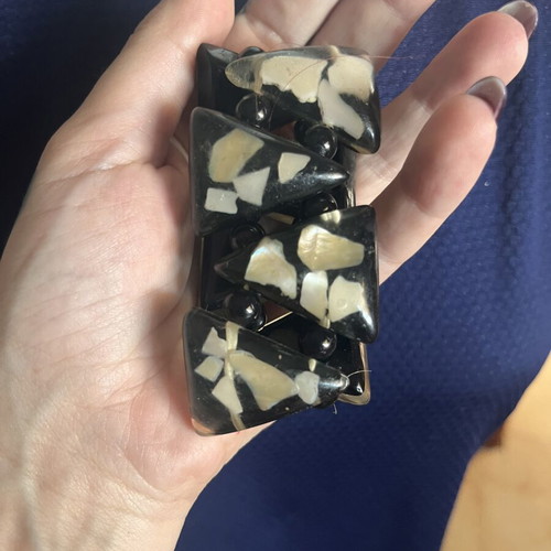 Boho style bracelet like new, black
