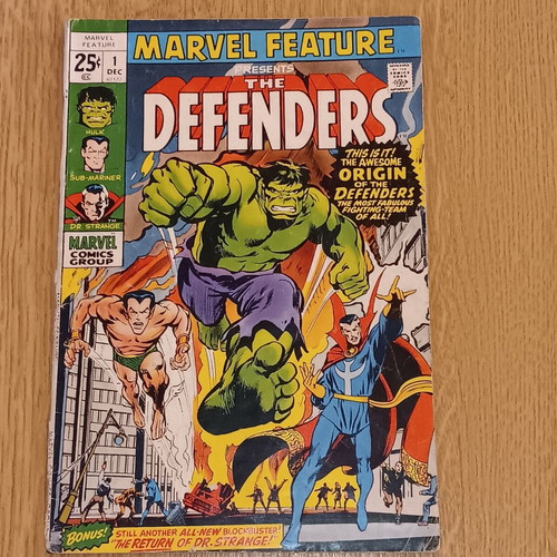 Marvel Feature (1971) #1 comic used, first appearance of Defenders