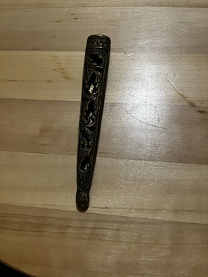 Brass case from papercutter used, 1960s