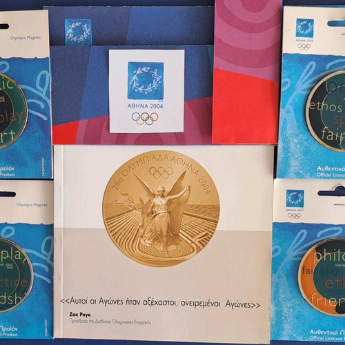 Olympic Games Pins Athens 2004 Set of 4 Pieces New