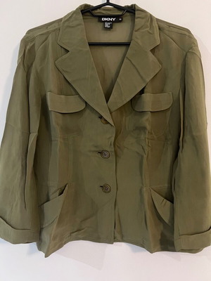 DKNY women's utility blazer, size 10, green