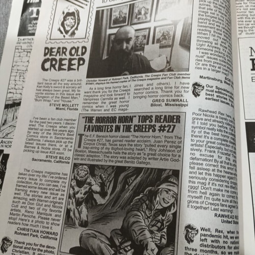 The Creeps #30 comic used, June 2021