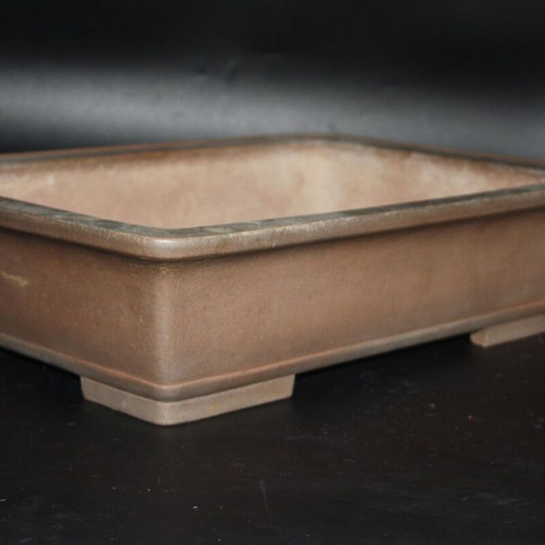 Japanese Tokoname Kisen flowerpot 44.5x33x11 cm used with crack