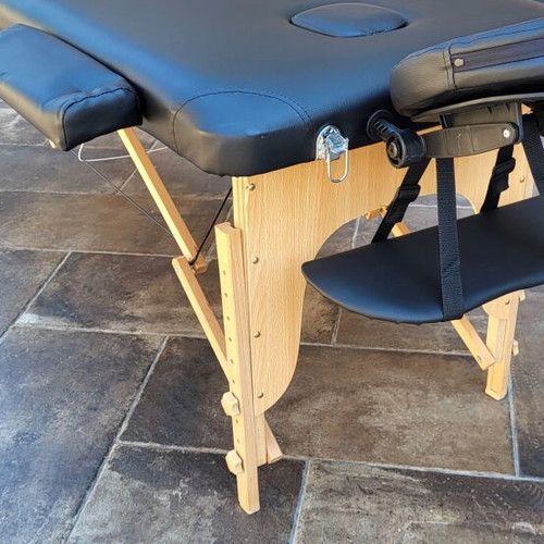FoxHunter 2 Section Wood Portable Massage Bed