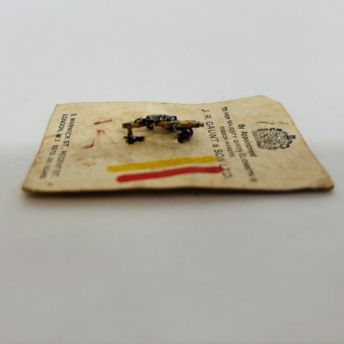 English British Army Badge 1940s used on card