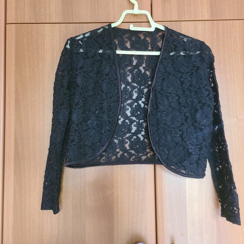 Vintage Lace bolero used, black goth style