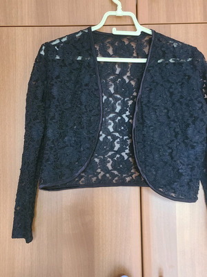 Vintage Lace bolero used, black goth style