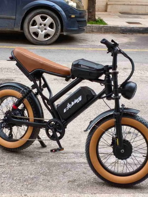 Fat ηλεκτρικό ποδήλατο δύο μοτέρ σαν καινούργιο, 20 ιντσών, μαύρο