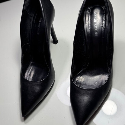 Makis Kotris black leather women's pumps size 38 used