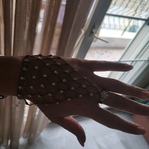 Bracelet ring unused in excellent condition, silver hand jewelry
