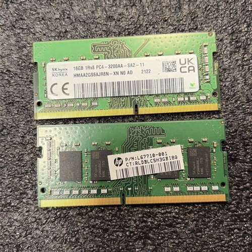 DDR4 SK-Hynix 32GB (2x16GB) PC4-3200AA μεταχειρισμένη SO-DIMM μνήμη