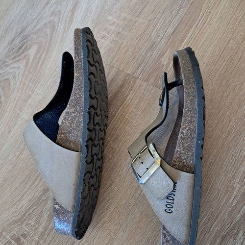 Goldstar leather slippers used beige, size 39/38