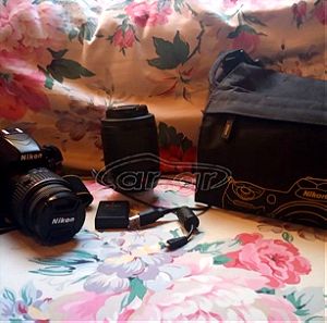 Nikon d3200 + 18-55 lens + 35mm lens (1 σώμα + 2 φακοί)