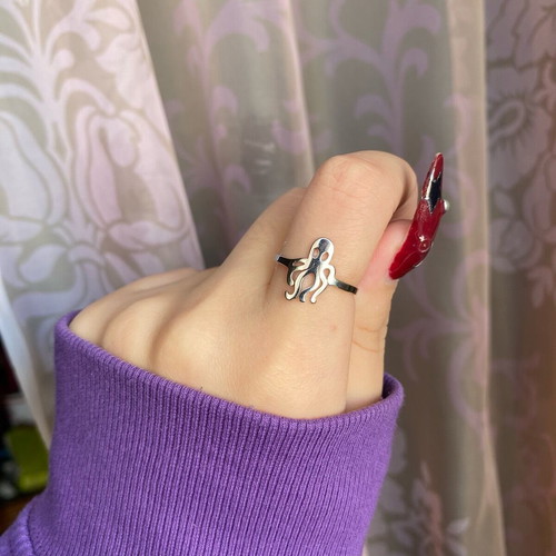 Steel octopus ring new, waterproof, adjustable