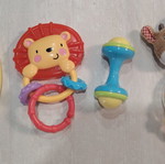 Baby rattles and teether set of 3, like new