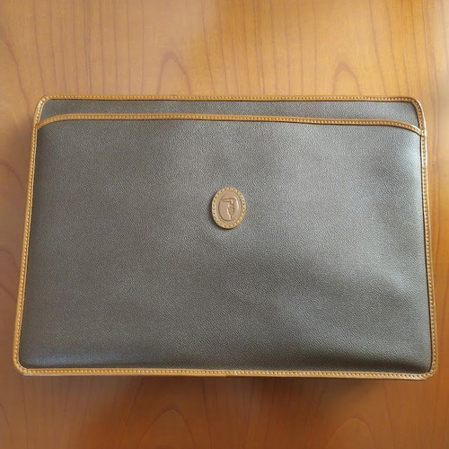 Trussardi leather briefcase like new, brown