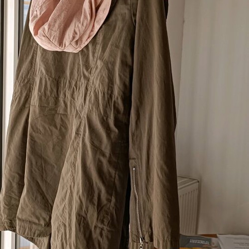 Laura Ashley women's used plus size lightweight autumn spring jacket khaki brown pink