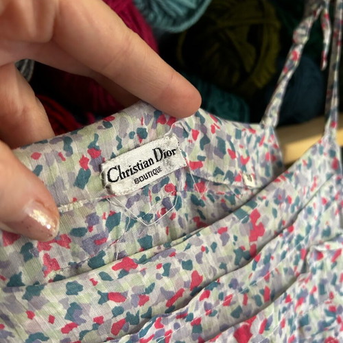 Christian Dior dress used, collectible, floral pattern, size S/M