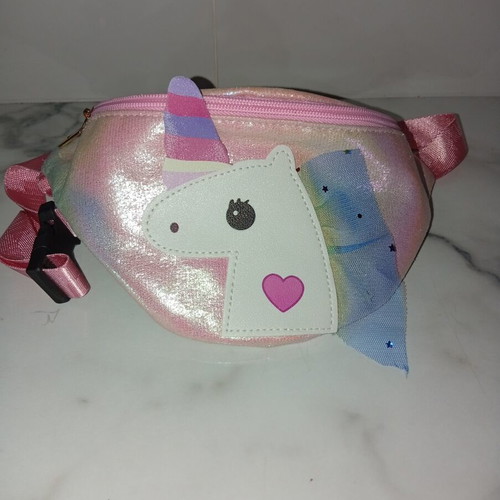 Unicorn Waist Bag for Girls like new, iridescent pink