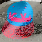  State Property New York Blue-Pink Leopard Snapback Baseball Cap Flat peak fitted