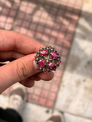 Silver-gold ring used 9k/925 size 17/57