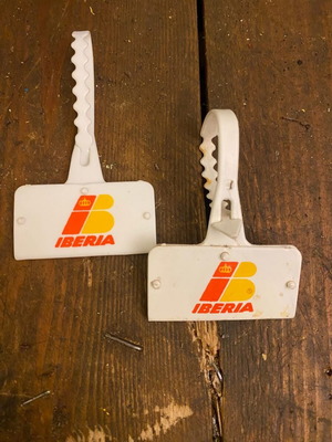 Iberia luggage tags used, set of 2 pieces
