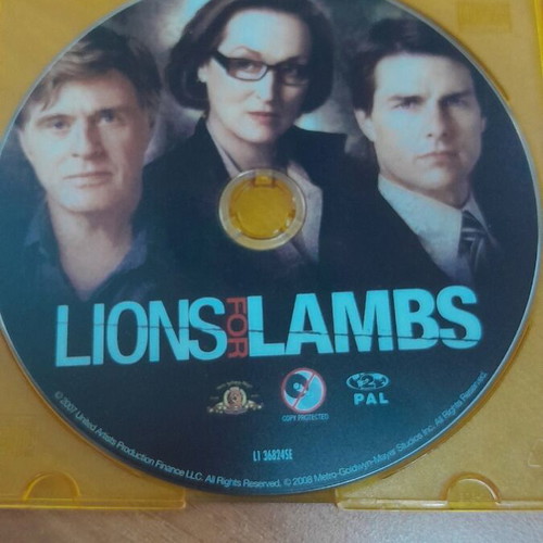 Lions for Lambs DVD like new, 2007 American war drama film