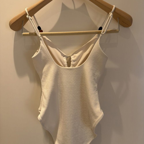 H&M white cream swimwear one piece size M like new