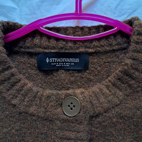 Stradivarius cardigan brown like new, size S