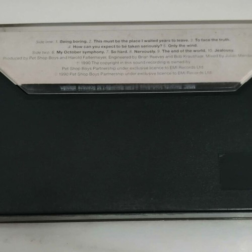 Pet Shop Boys Behaviour cassette tape, pop