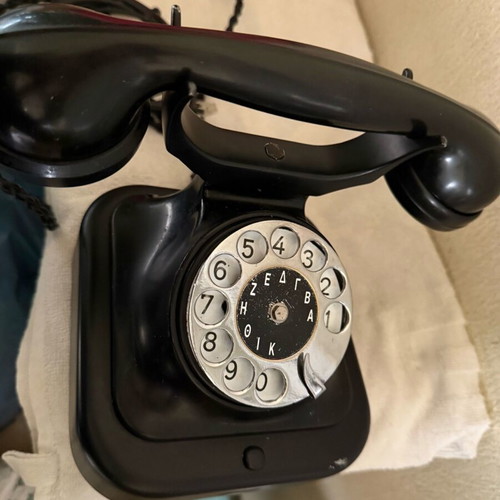 Siemens iron telephone 1930 used, functional