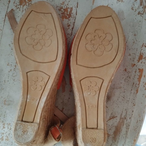 Espadrilles orange with heel new