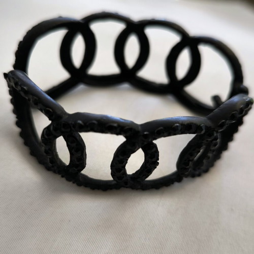 Cuff bracelet black steel with black rhinestones new