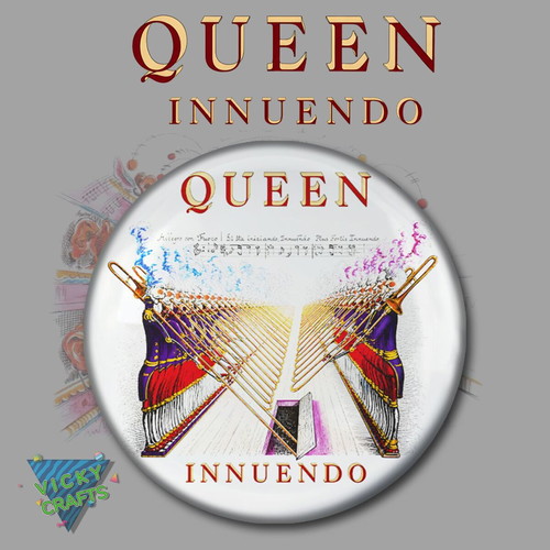 Queen Innuendo pin set of 10 new, album illustrations