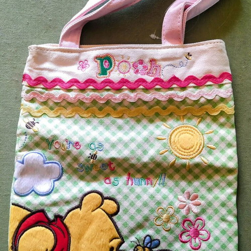 Winnie the Pooh embroidered fabric kids bag Disney Store new