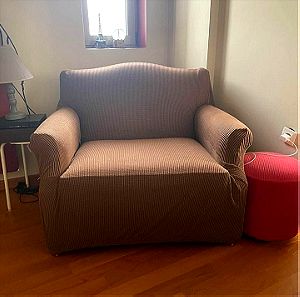 Πράσινη Πολυθρόνα που γίνεται μονό κρεβάτι +Τριθέσιος καναπές/κρεβάτι ΙΚΕΑ
