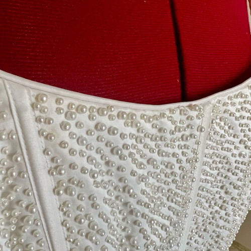 Corset with pearls like new by Allure, size L