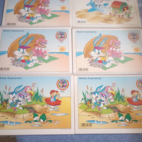 Vintage SKAG Tiny Toon Adventures drawing pads new old stock, pack of 6