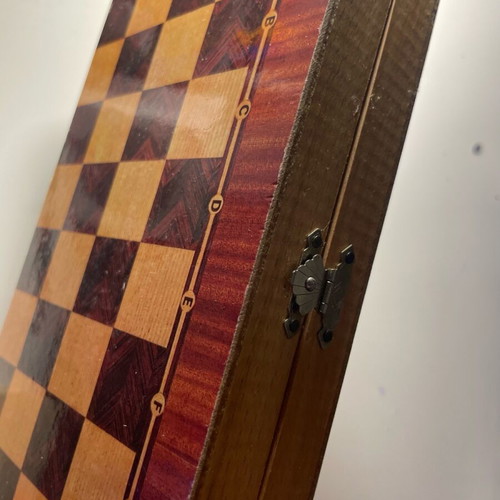Mini chess, backgammon, checkers used without pieces