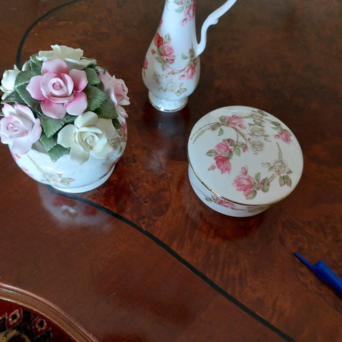 Ansley England porcelain set of 3 pieces used