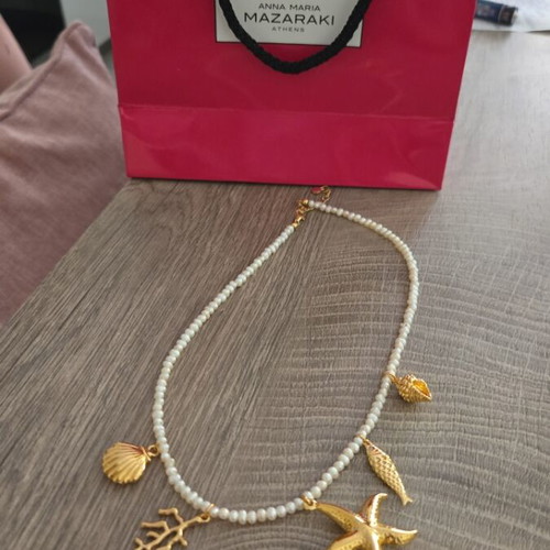 Mazaraki necklace with pearls and gold-plated summer charms