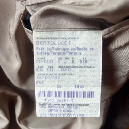 BOSS (Hugo Boss) men's corduroy blazer, size 60 (XXXL), brown