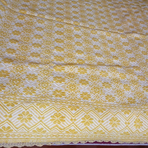 Vintage loom blanket throw used